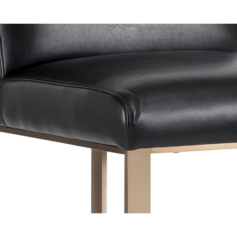 Dean 39.5 inch Antique Brass / Cantina Black Barstool